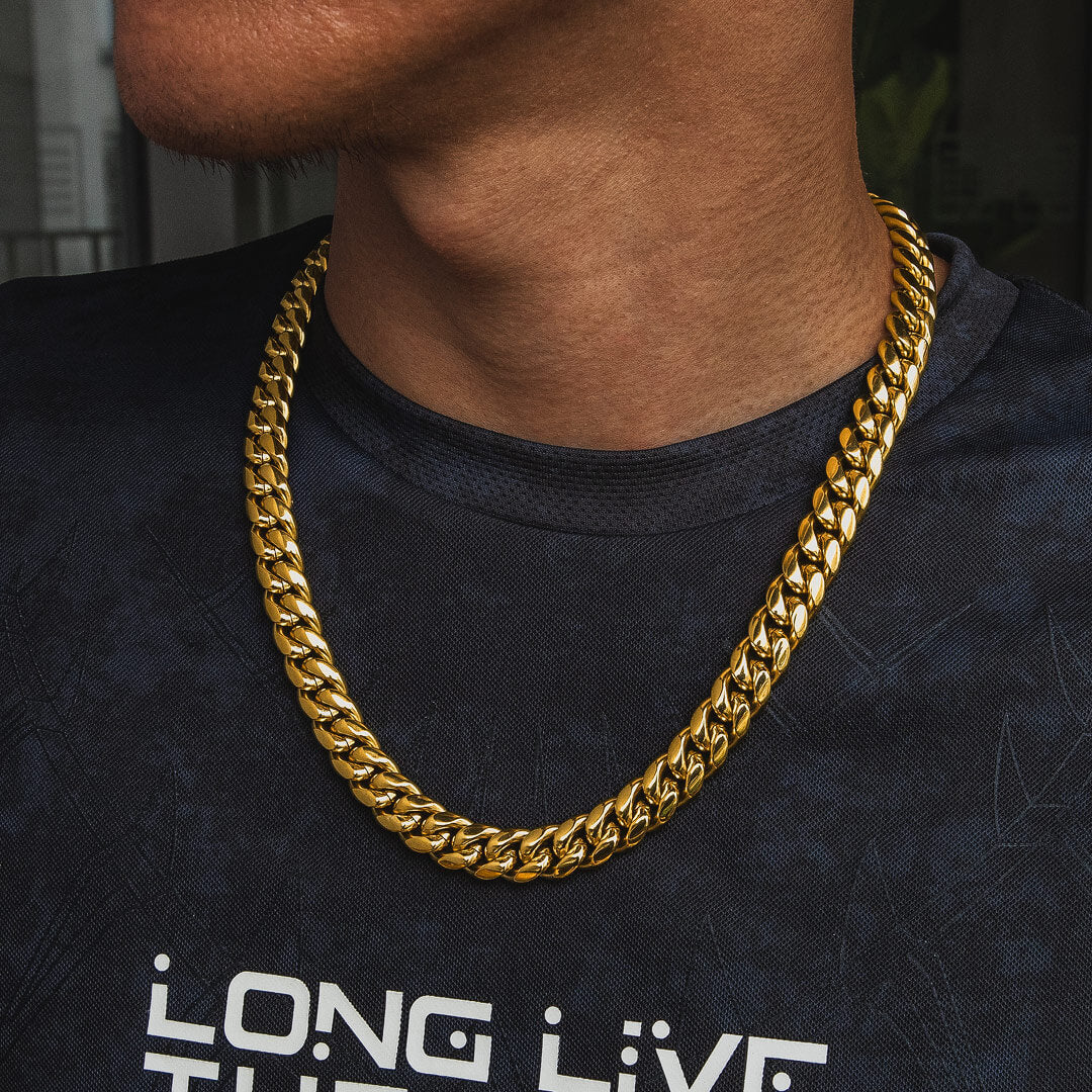 12MM Miami Cuban Chain - Gold