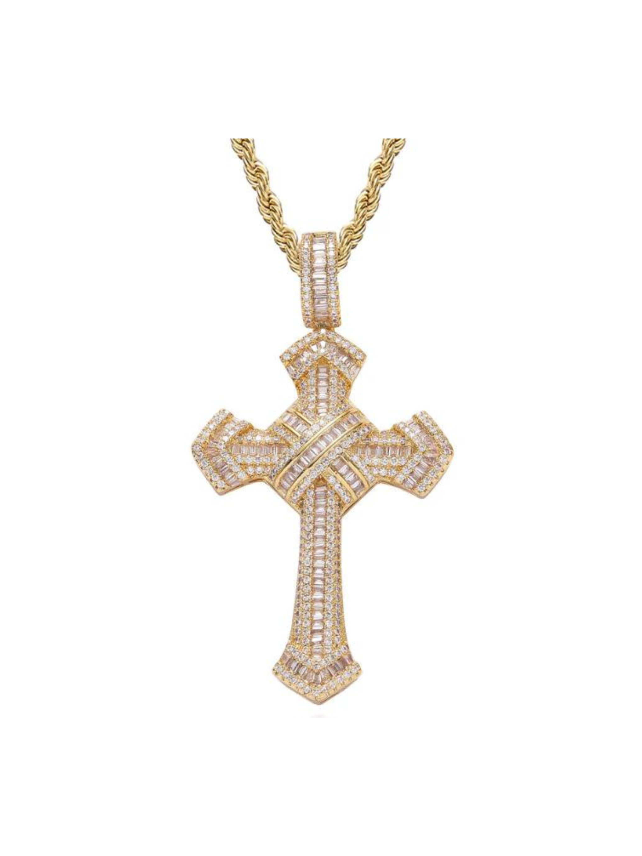 Iced Cross Pendant