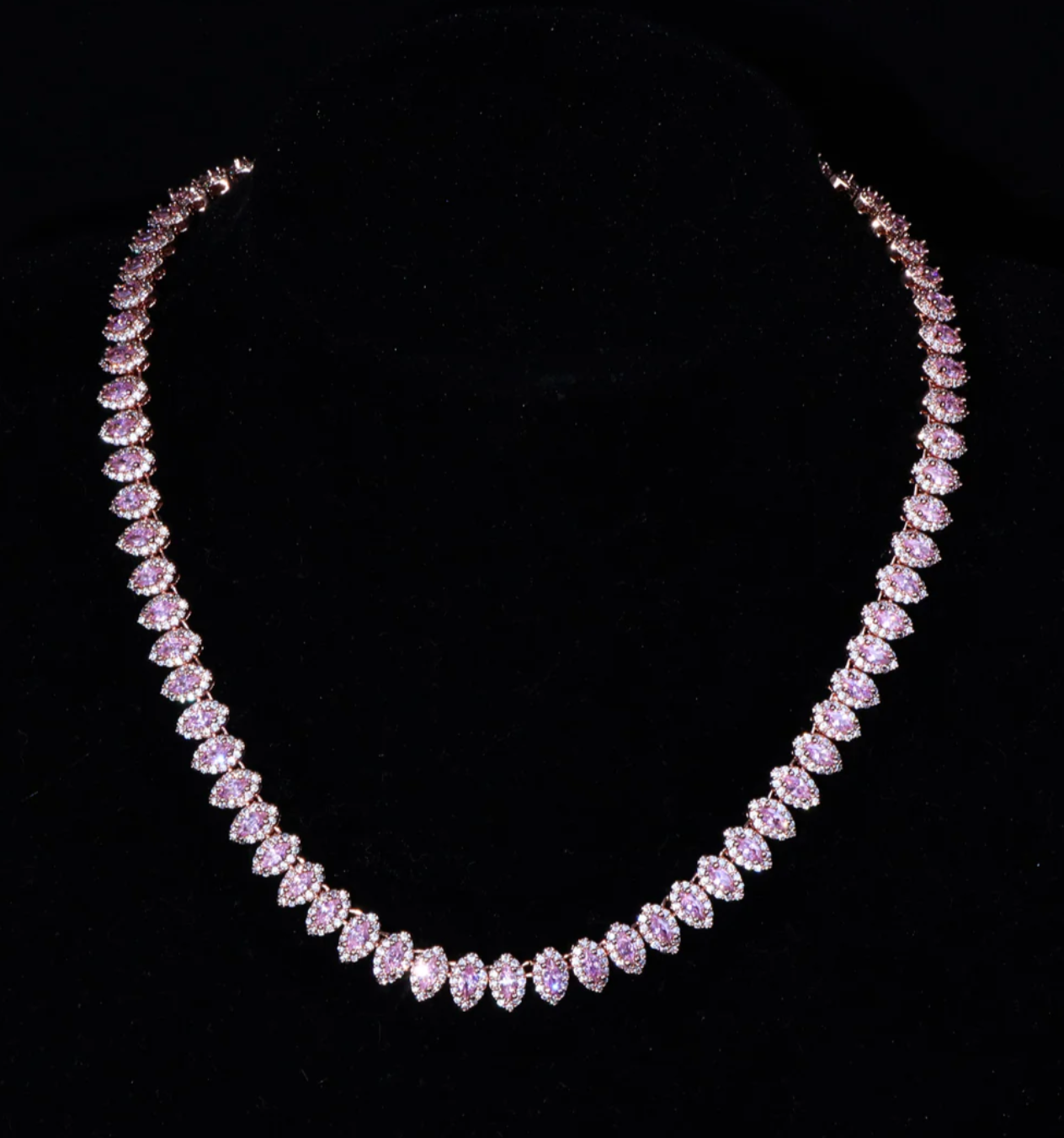 8MM Pink Almond Tennis Chain