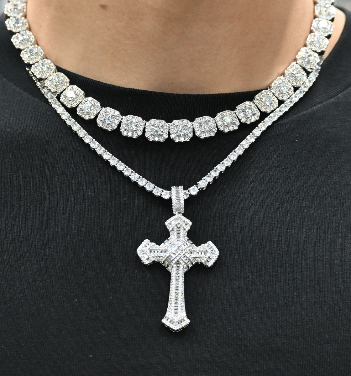 Iced Cross Pendant