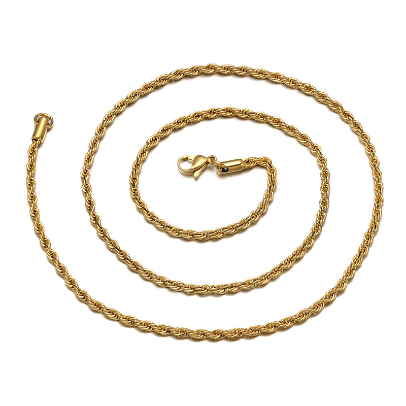 ROPE CHAIN 4MM - GOLD (PENDANT SIZE)